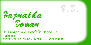 hajnalka doman business card